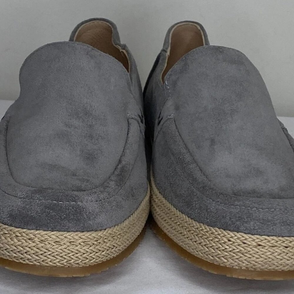 NEW STUART WEITZMEN Men's Bala Espadrilles Pure Gray Size 9.5M – Suede Slip-On